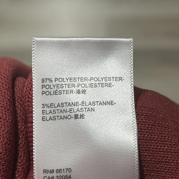 Urban Outfitters Boxy Oversize V-neck Long Sleeve Pullover Top Red Burgundy M - Picture 5 of 5